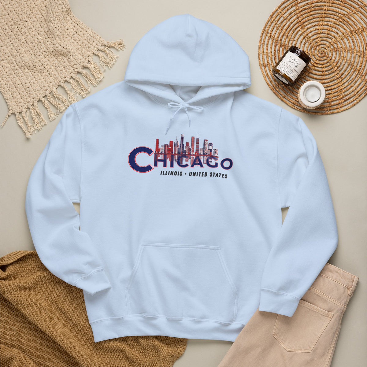 CHICAGO Hoodie Premium Design SKIALFA Unisex