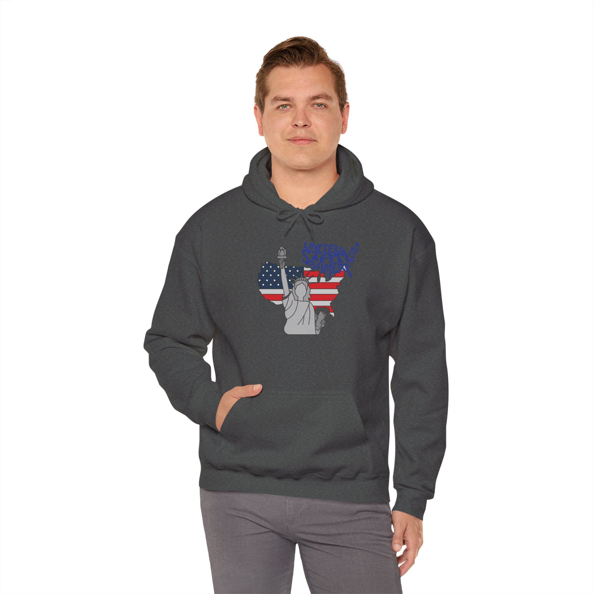 USA Flag Hoodie Premium Design SKIALFA Unisex