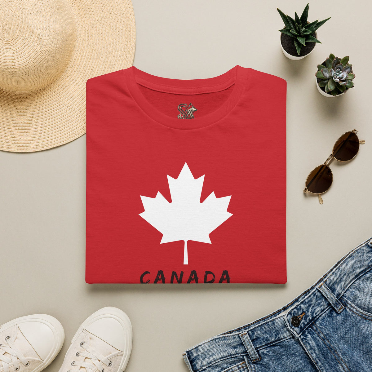 CANADA Leaf T-Shirt Premium Design SKIALFA Unisex