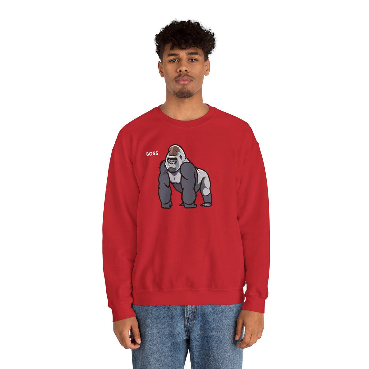 BOSS Gorilla Sweatshirt Premium Design SKIALFA Unisex
