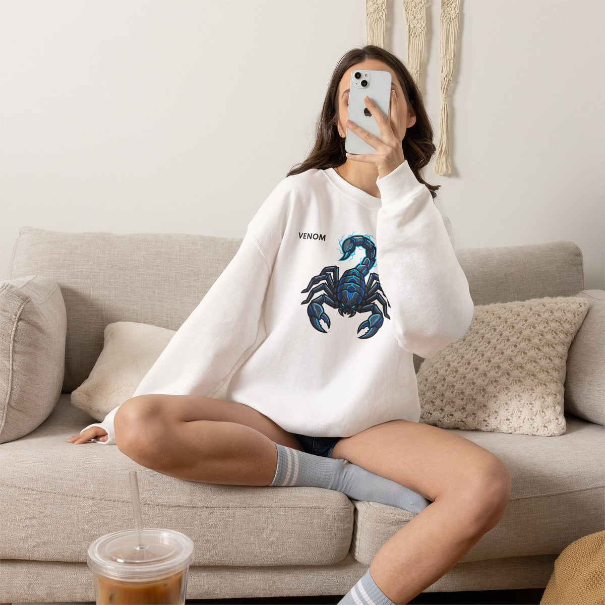VENOM Scorpion Sweatshirt Premium Design SKIALFA Unisex