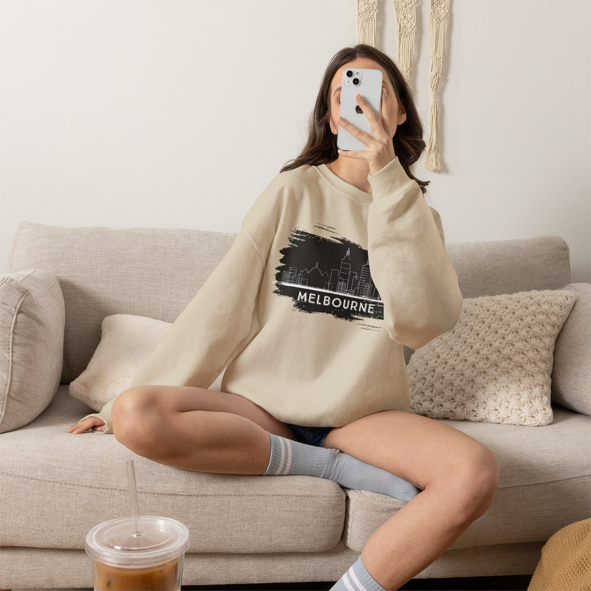 Melbourne Sweatshirt Premium Design SKIALFA Unisex