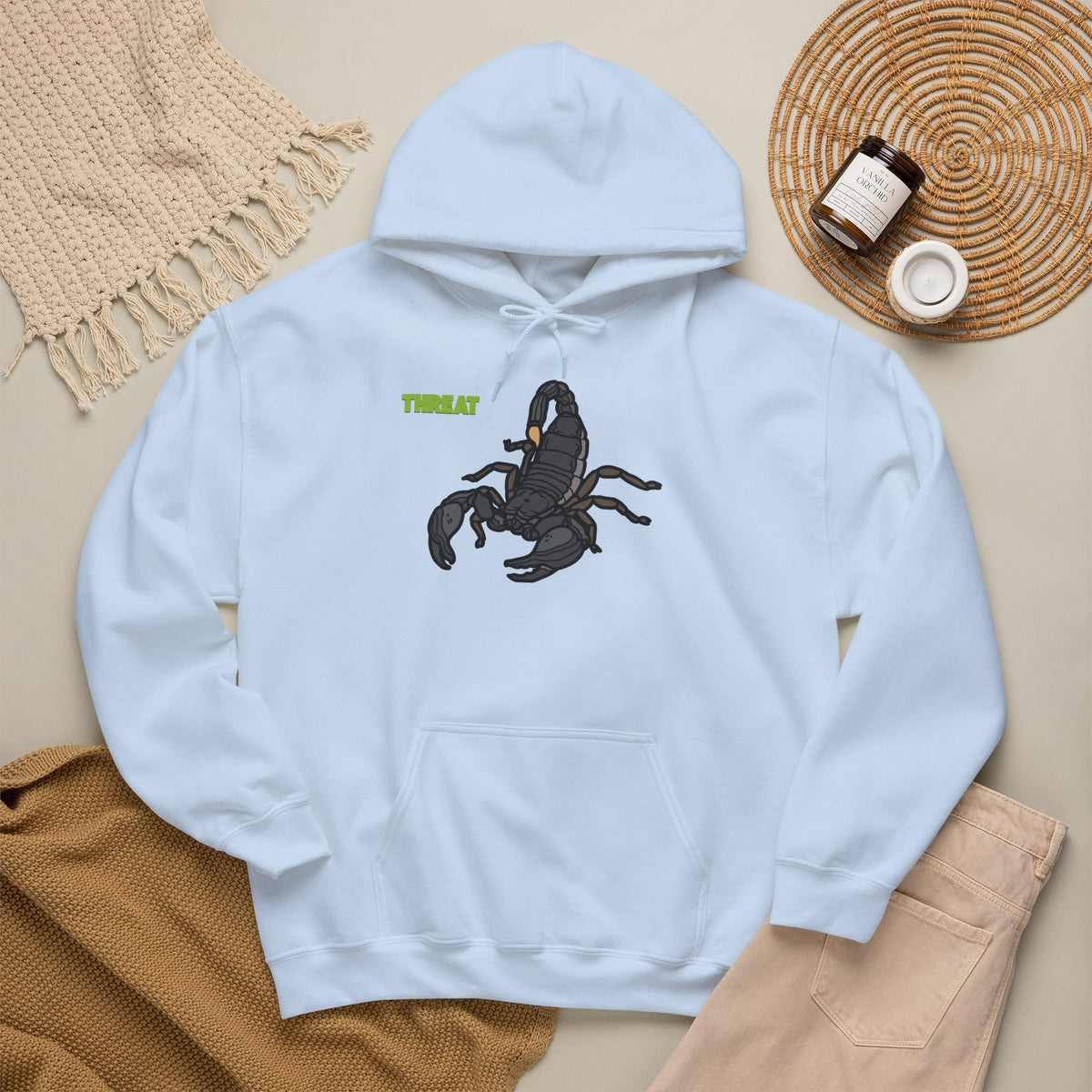 THREAT Scorpion Hoodie Premium Design SKIALFA Unisex