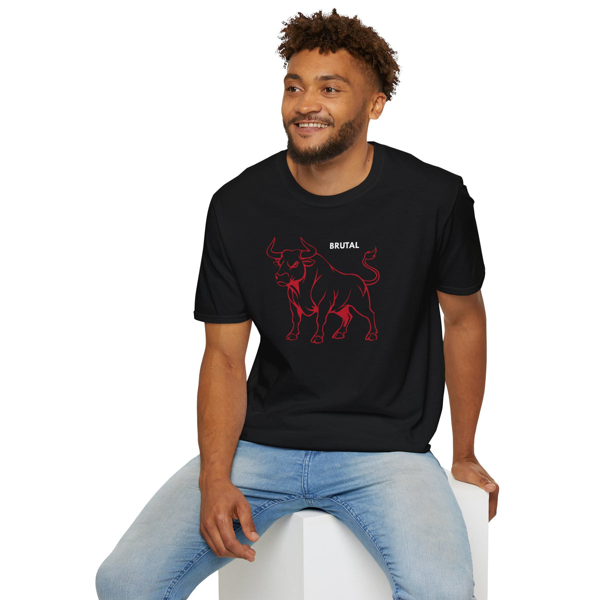 BRUTAL Bull T-Shirt Premium Design SKIALFA Unisex