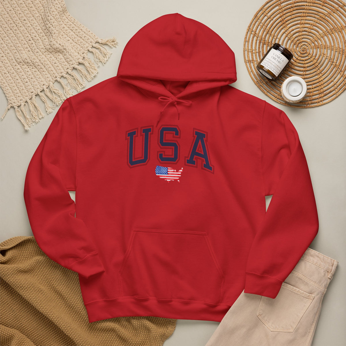 USA Hoodie Premium Design SKIALFA Unisex