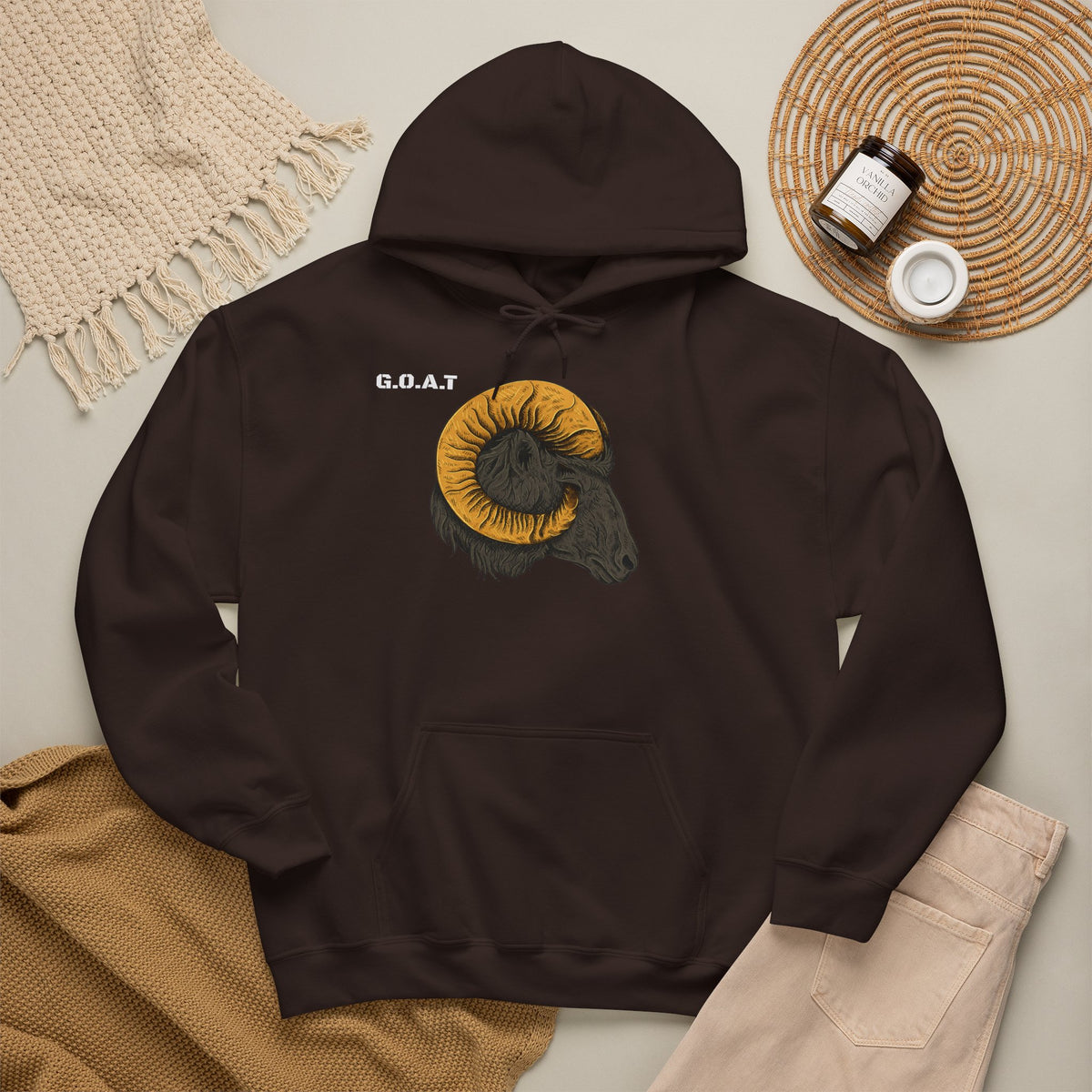 GOAT Head Goat Hoodie Premium Design SKIALFA Unisex
