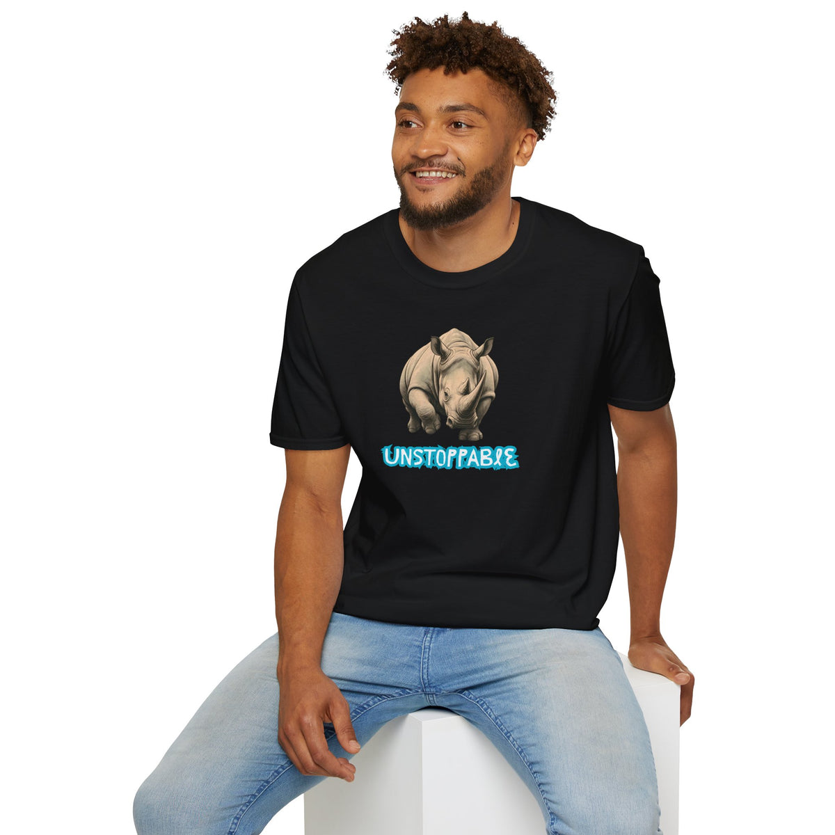 UNSTOPPABLE Rhino T-Shirt Premium Design SKIALFA Unisex