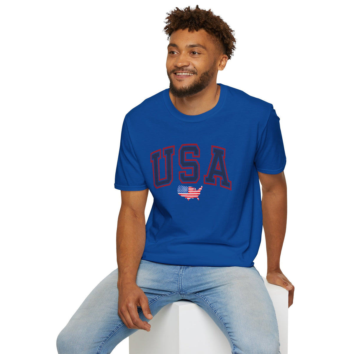 USA Flag T-Shirt Premium Design SKIALFA Unisex