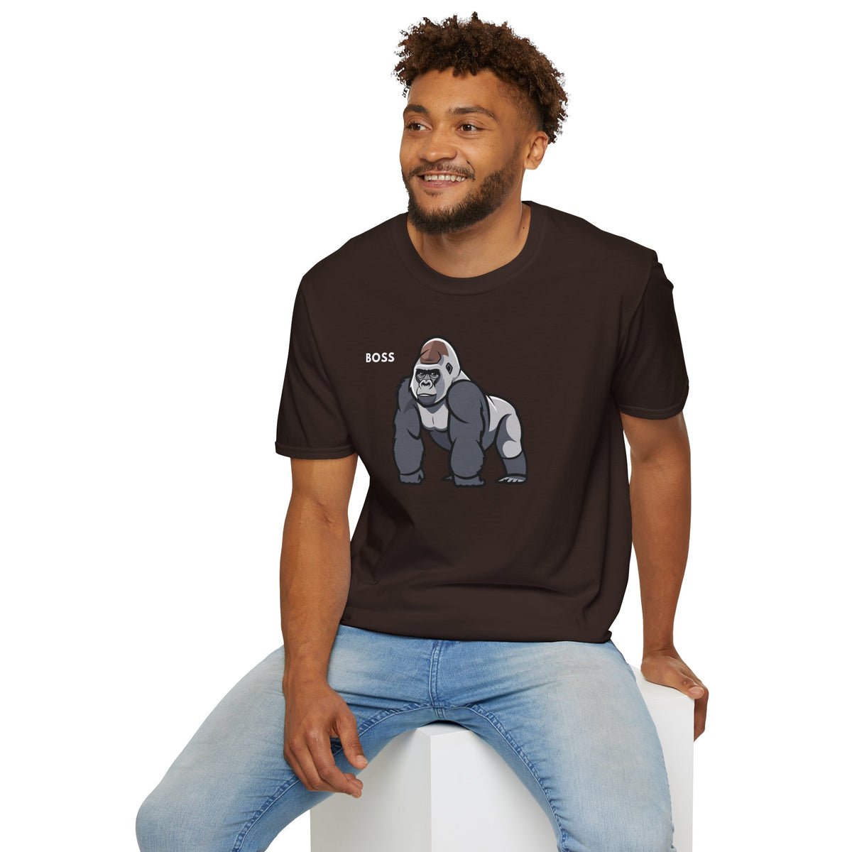 BOSS Gorilla T-Shirt Premium Design SKIALFA Unisex