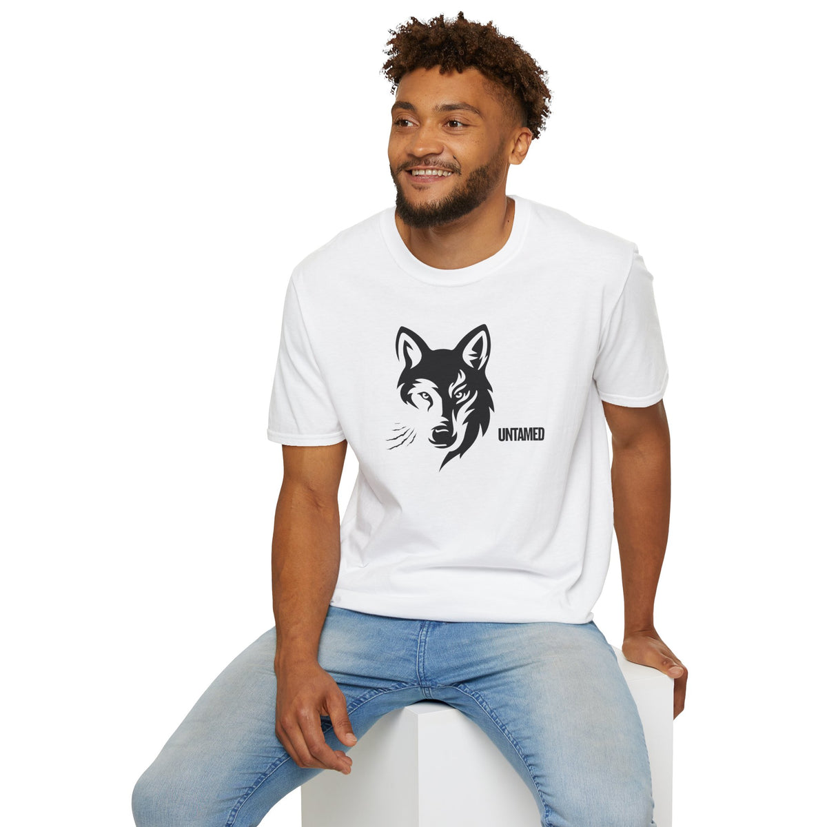 UNTAMED Wolf T-Shirt Premium Design SKIALFA Unisex