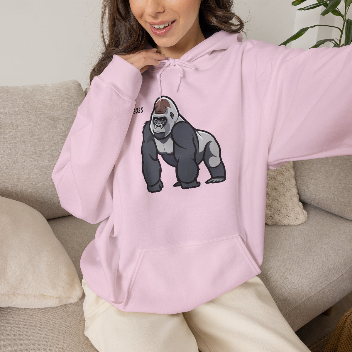 BOSS Gorilla Hoodie Premium Design SKIALFA Unisex