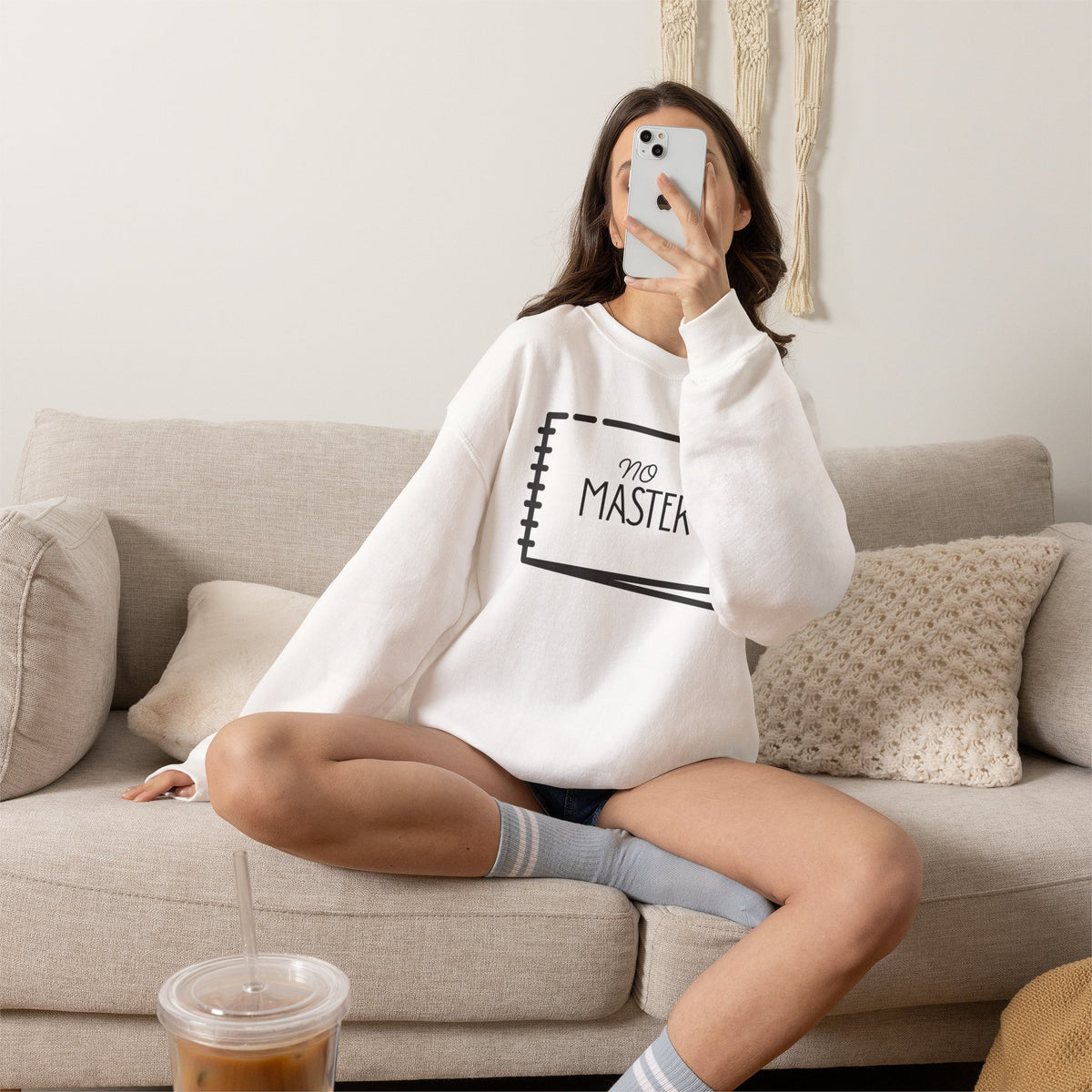 NO MASTER Sweatshirt Premium Design SKIALFA Unisex