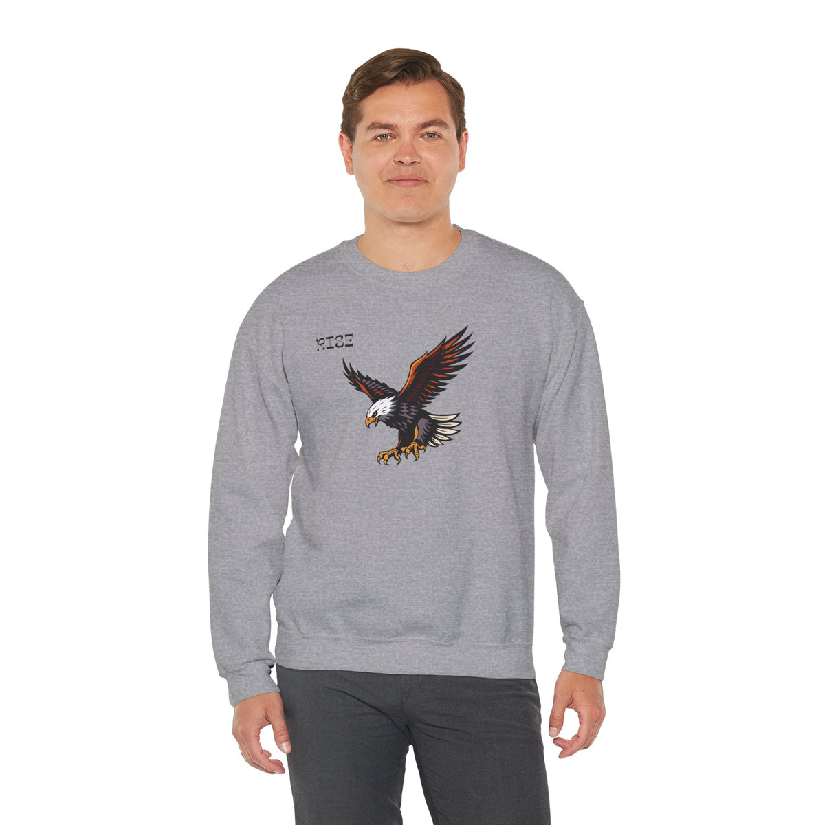 RISE Eagle Sweatshirt Premium Design SKIALFA Unisex