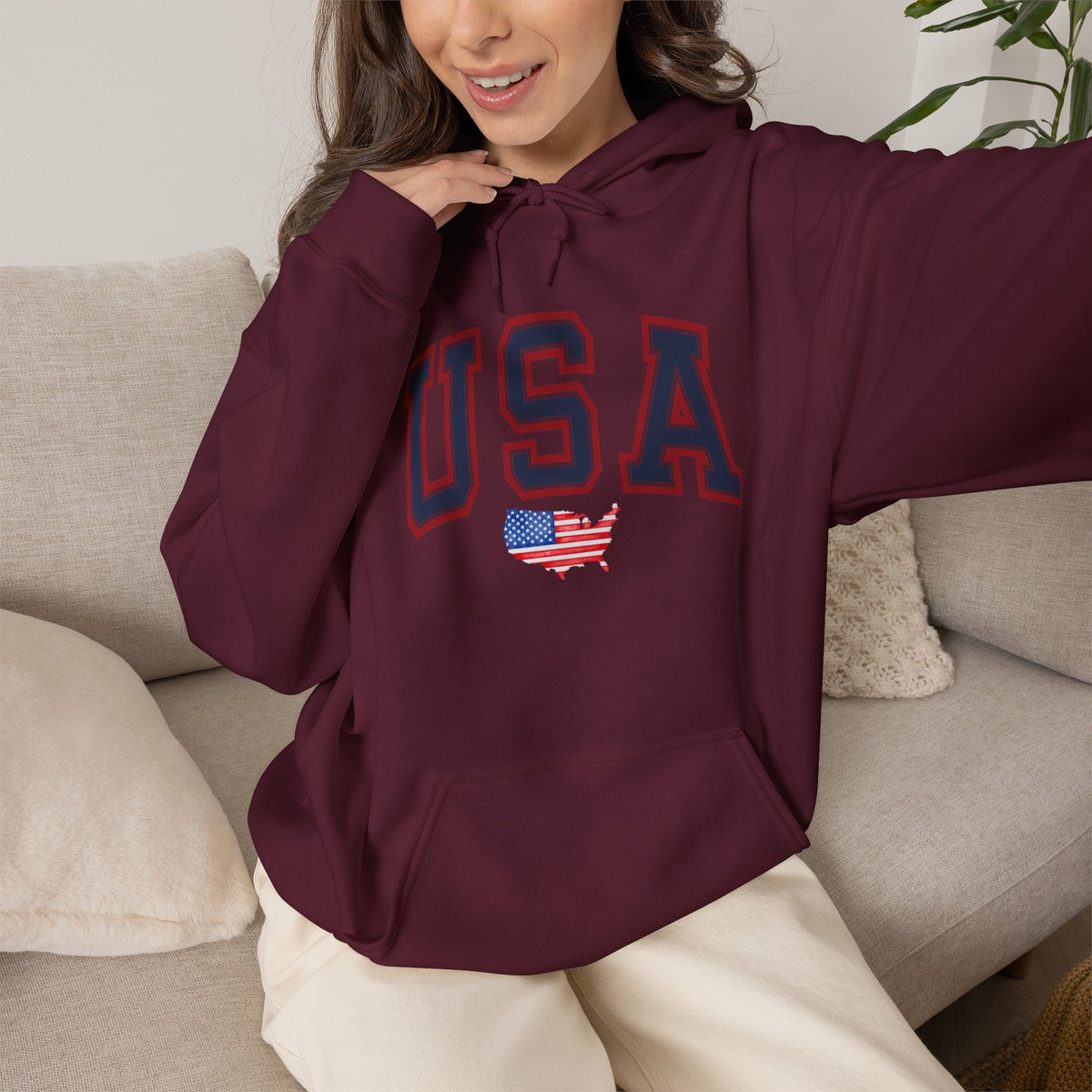 USA Hoodie Premium Design SKIALFA Unisex