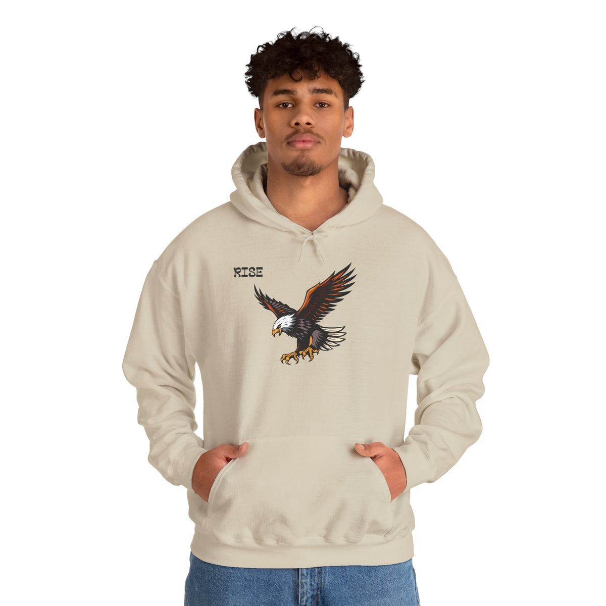 RISE Eagle Hoodie Premium Design SKIALFA Unisex