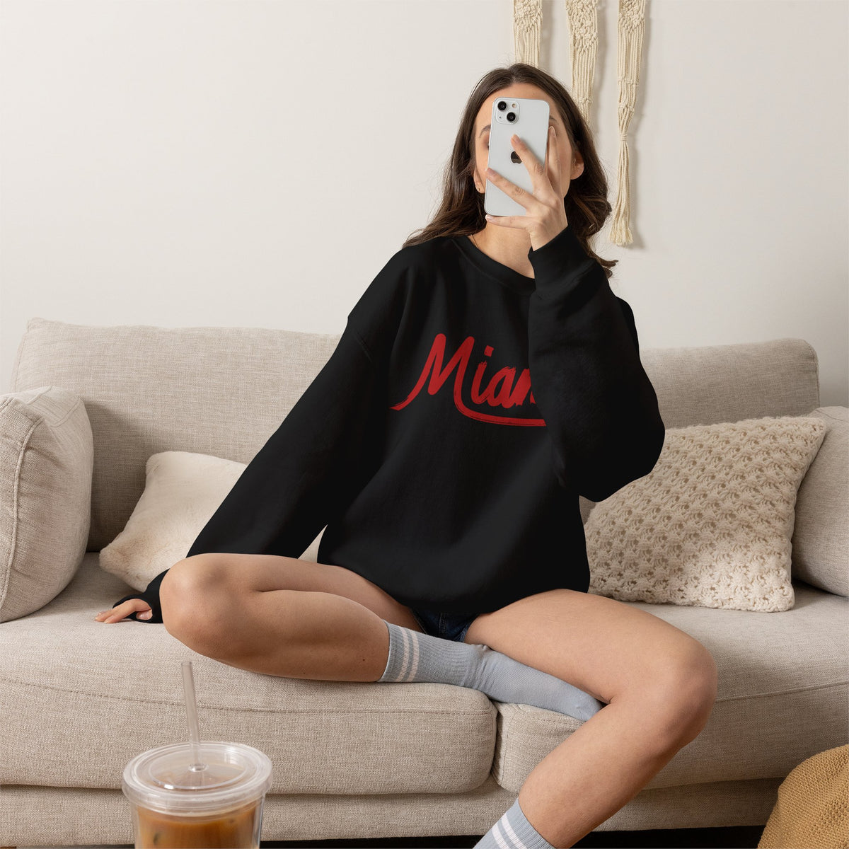 Miami Sweatshirt Premium Design SKIALFA Unisex