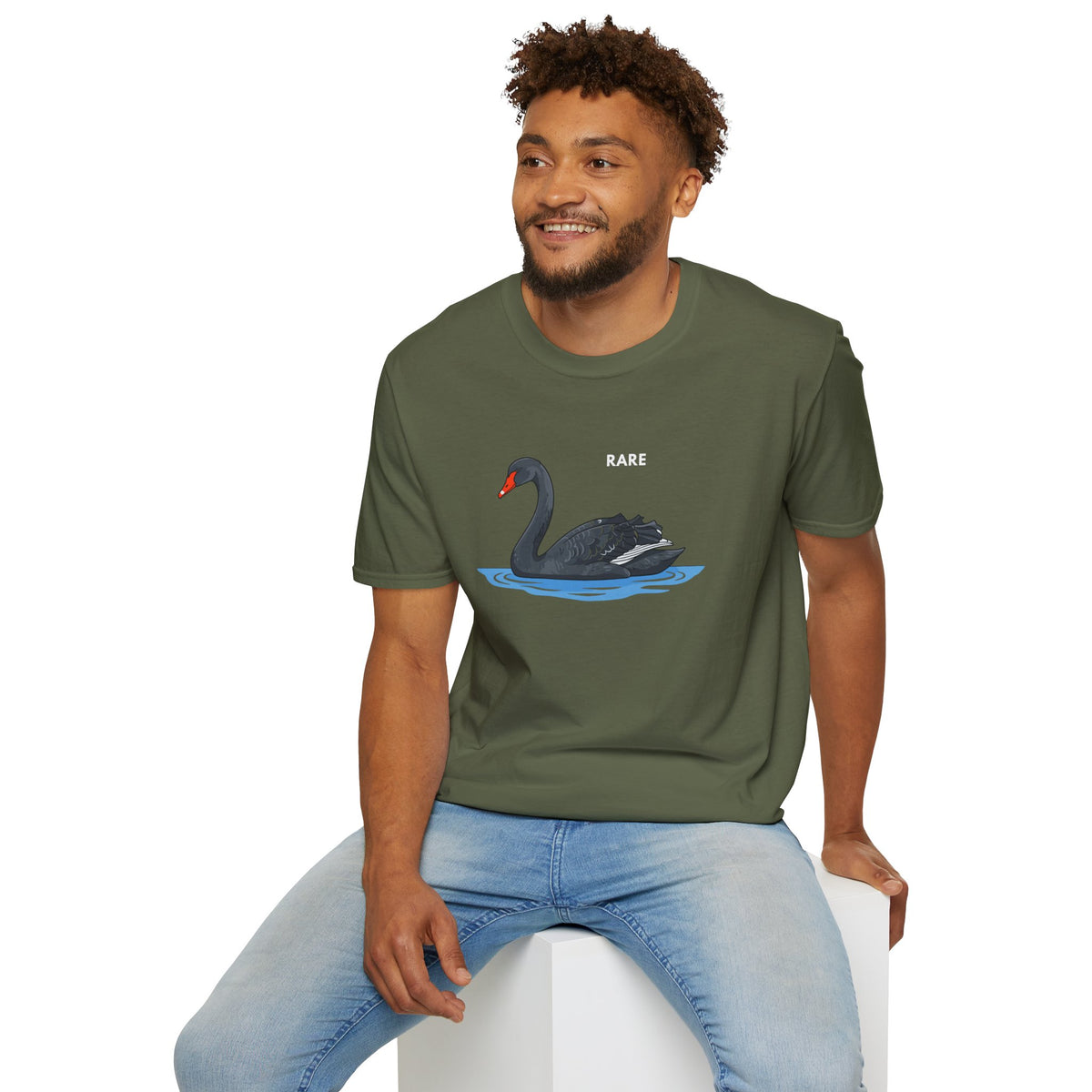 RARE Black Swan T-Shirt Premium Design SKIALFA Unisex