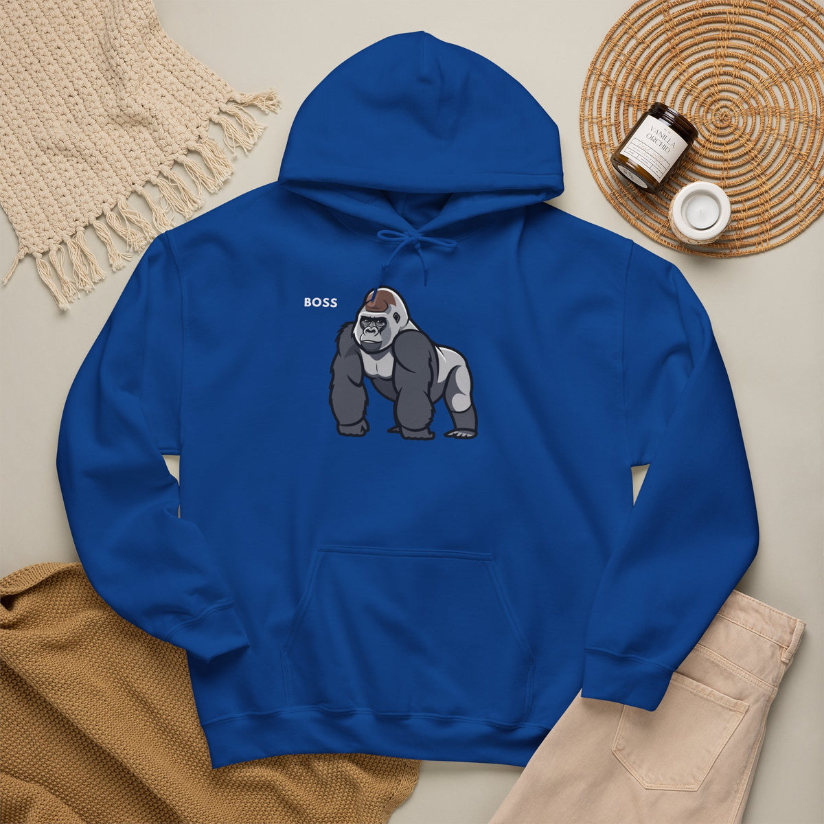 BOSS Gorilla Hoodie Premium Design SKIALFA Unisex