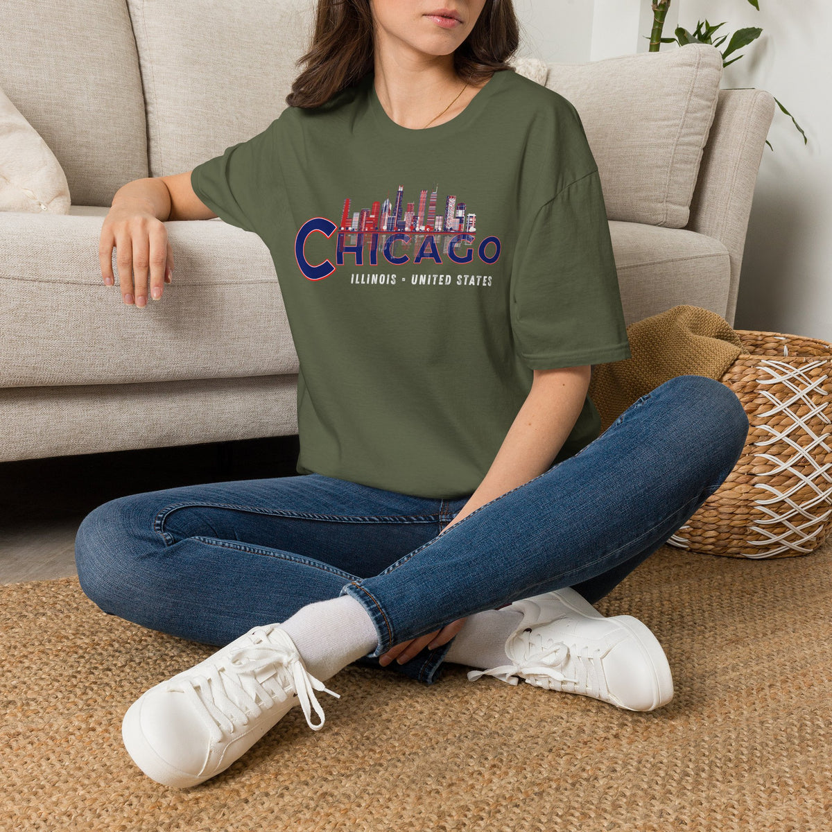 Chicago T-Shirt Premium Design SKIALFA Unisex