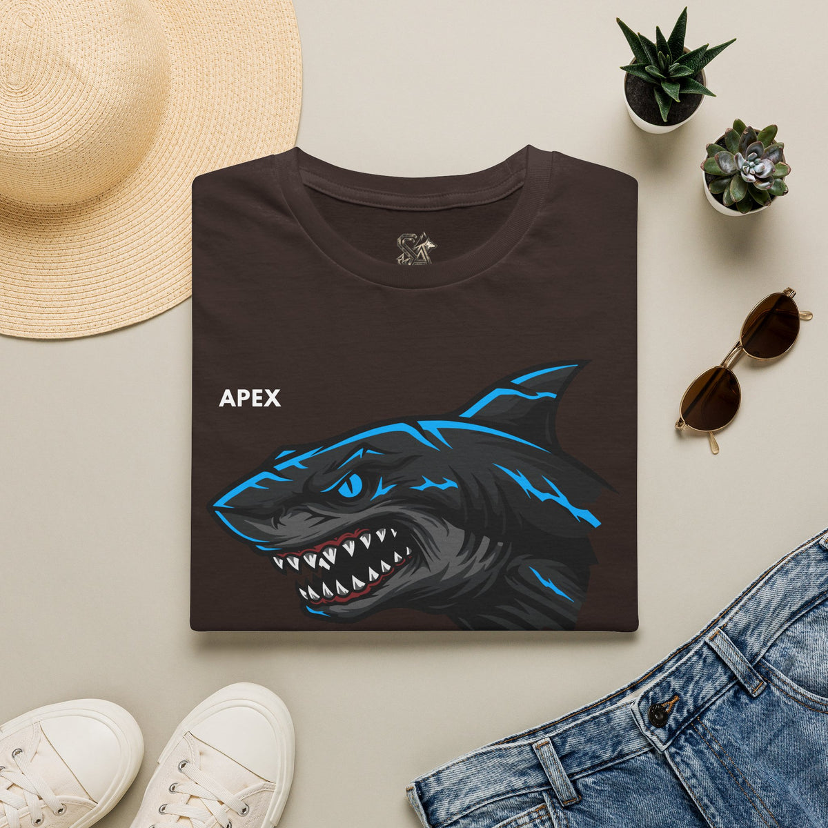 APEX Shark T-Shirt Premium Design SKIALFA Unisex