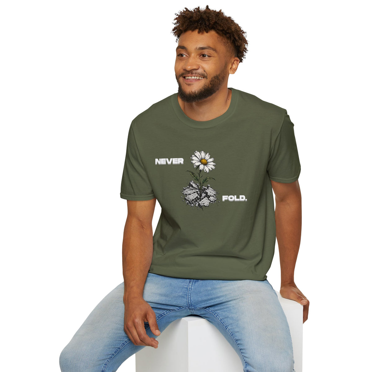 NEVER FOLD T-Shirt Premium Design SKIALFA Unisex