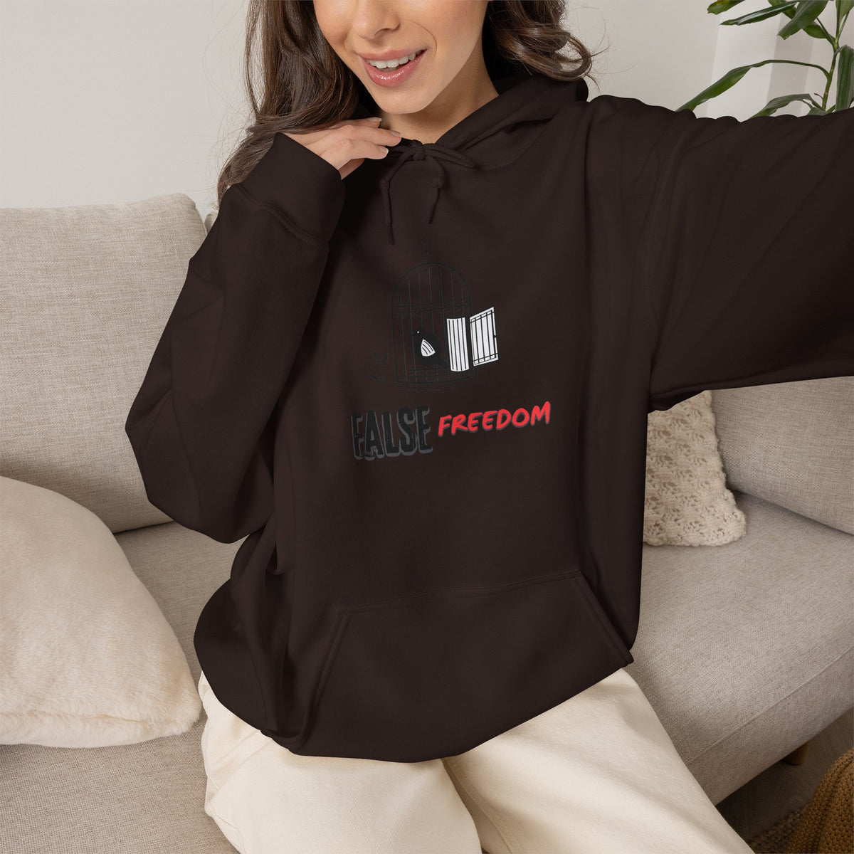 FALSE FREEDOM Hoodie Premium Design SKIALFA Unisex