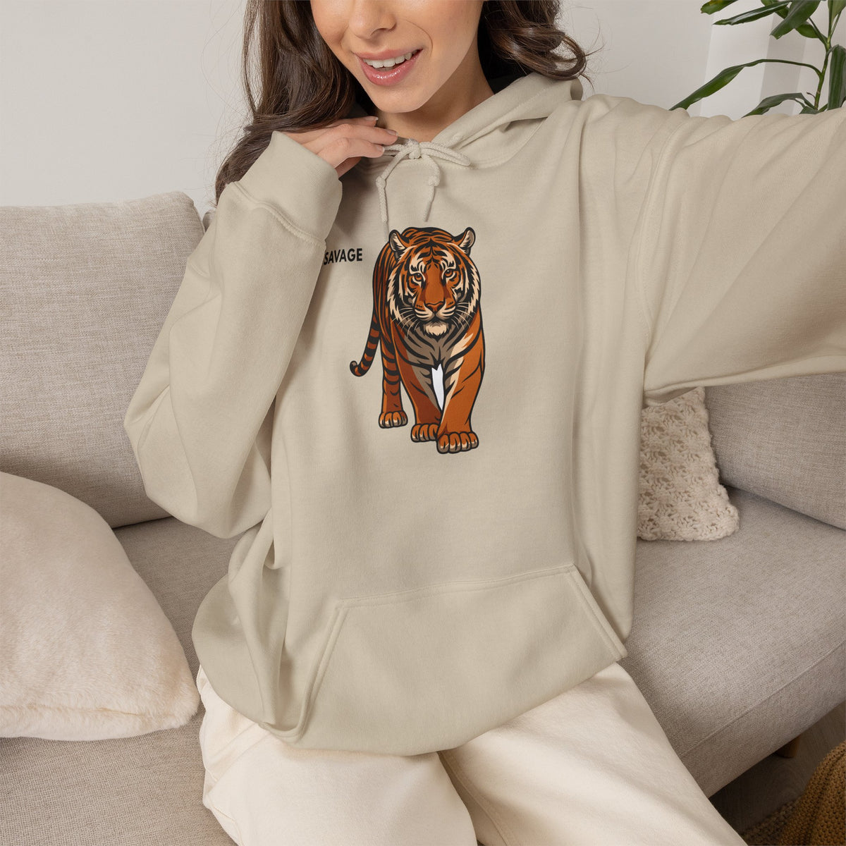 SAVAGE Tiger Hoodie Premium Design SKIALFA Unisex