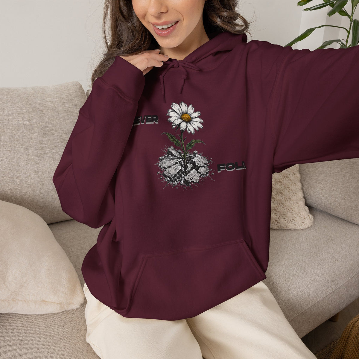 NEVER FOLD. Hoodie Premium Design SKIALFA Unisex
