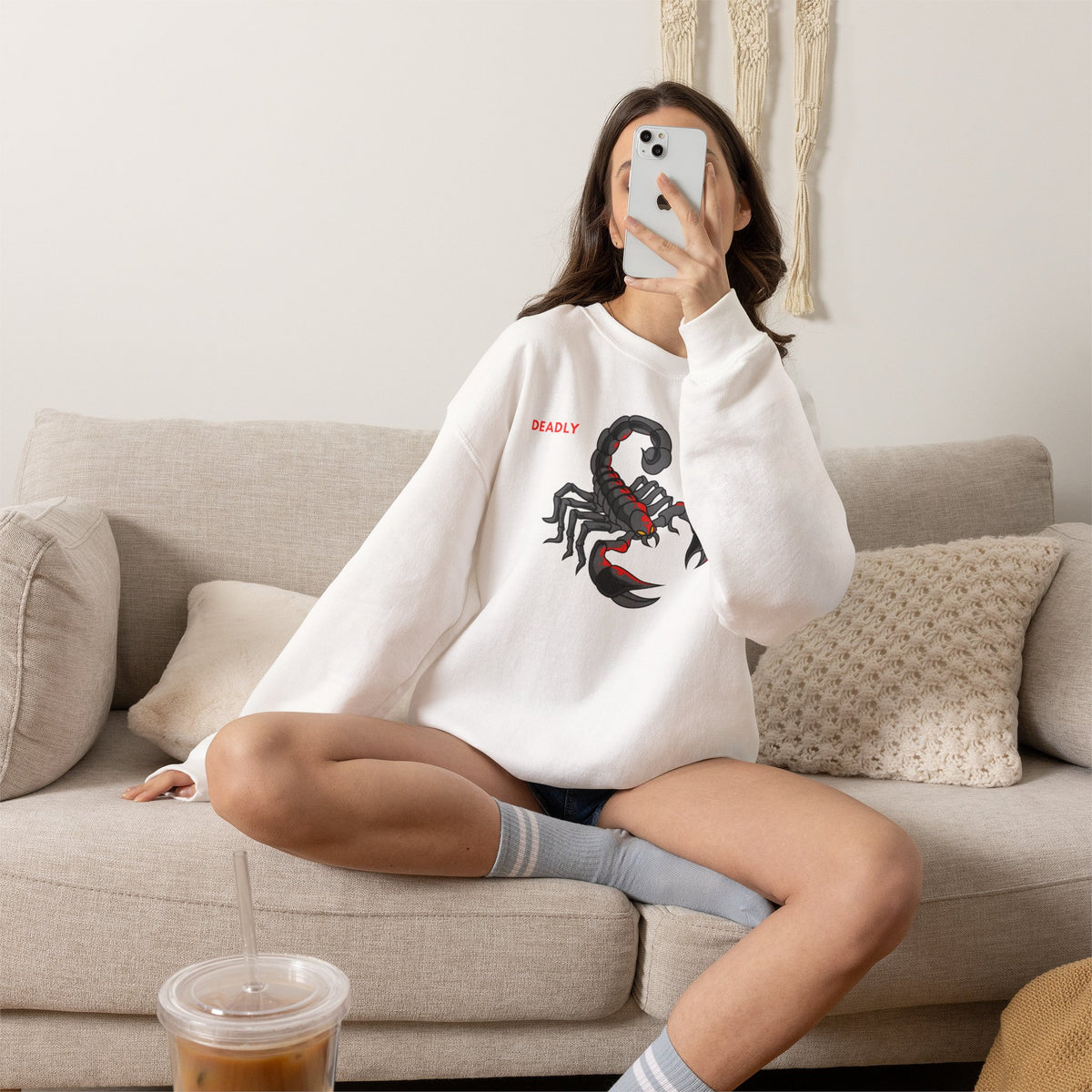 DEADLY Scorpion Sweatshirt Premium Design SKIALFA Unisex