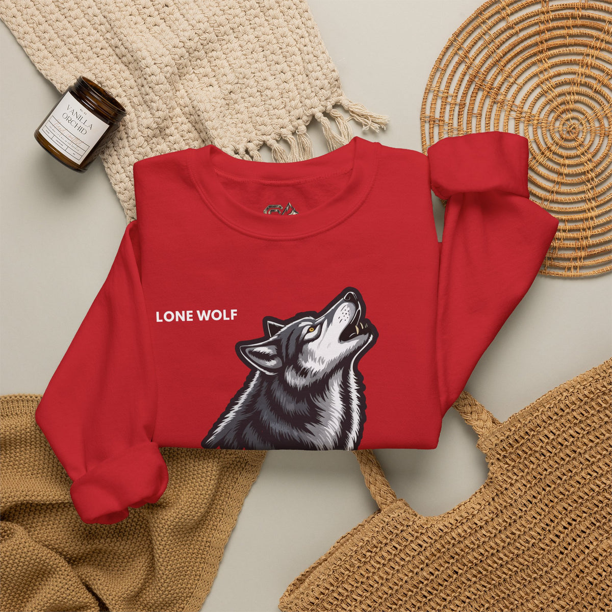 LONE WOLF Sweatshirt Premium Design SKIALFA Unisex