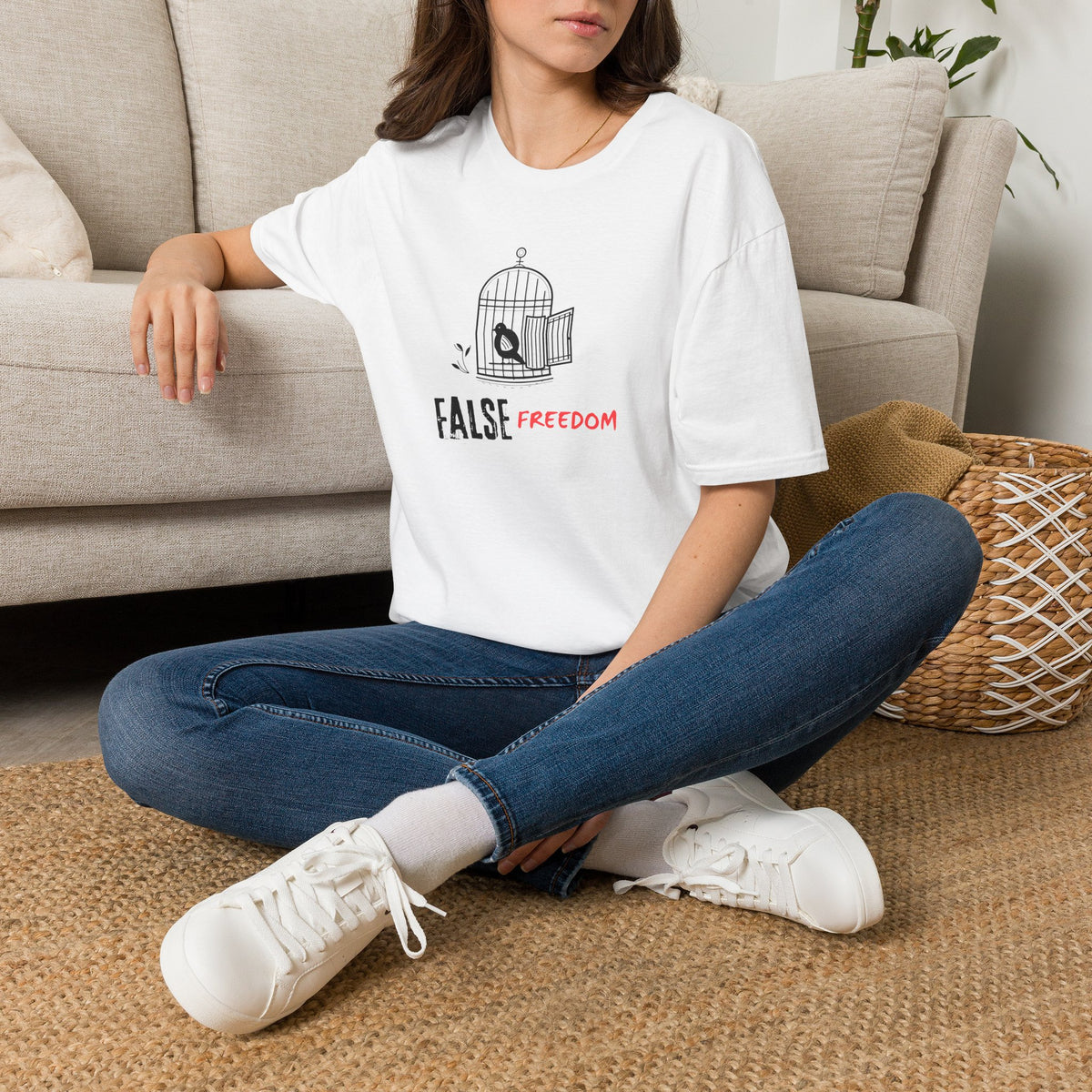 FALSE FREEDOM T-Shirt Premium Design SKIALFA Unisex
