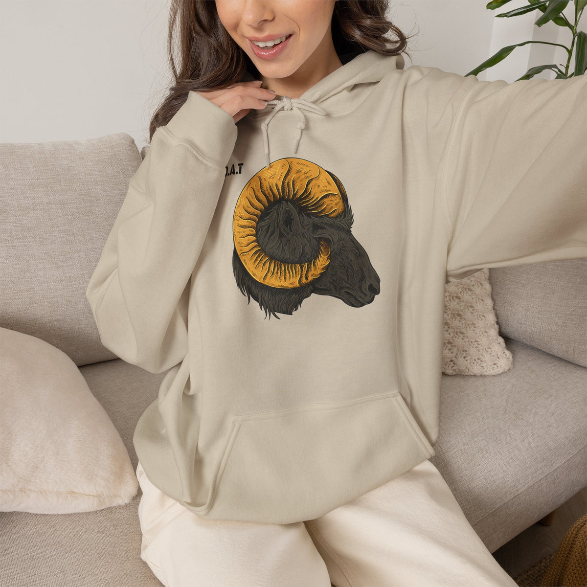 GOAT Head Goat Hoodie Premium Design SKIALFA Unisex