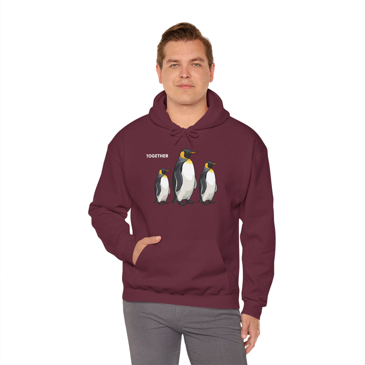 TOGETHER Penguin Hoodie Premium Design SKIALFA Unisex