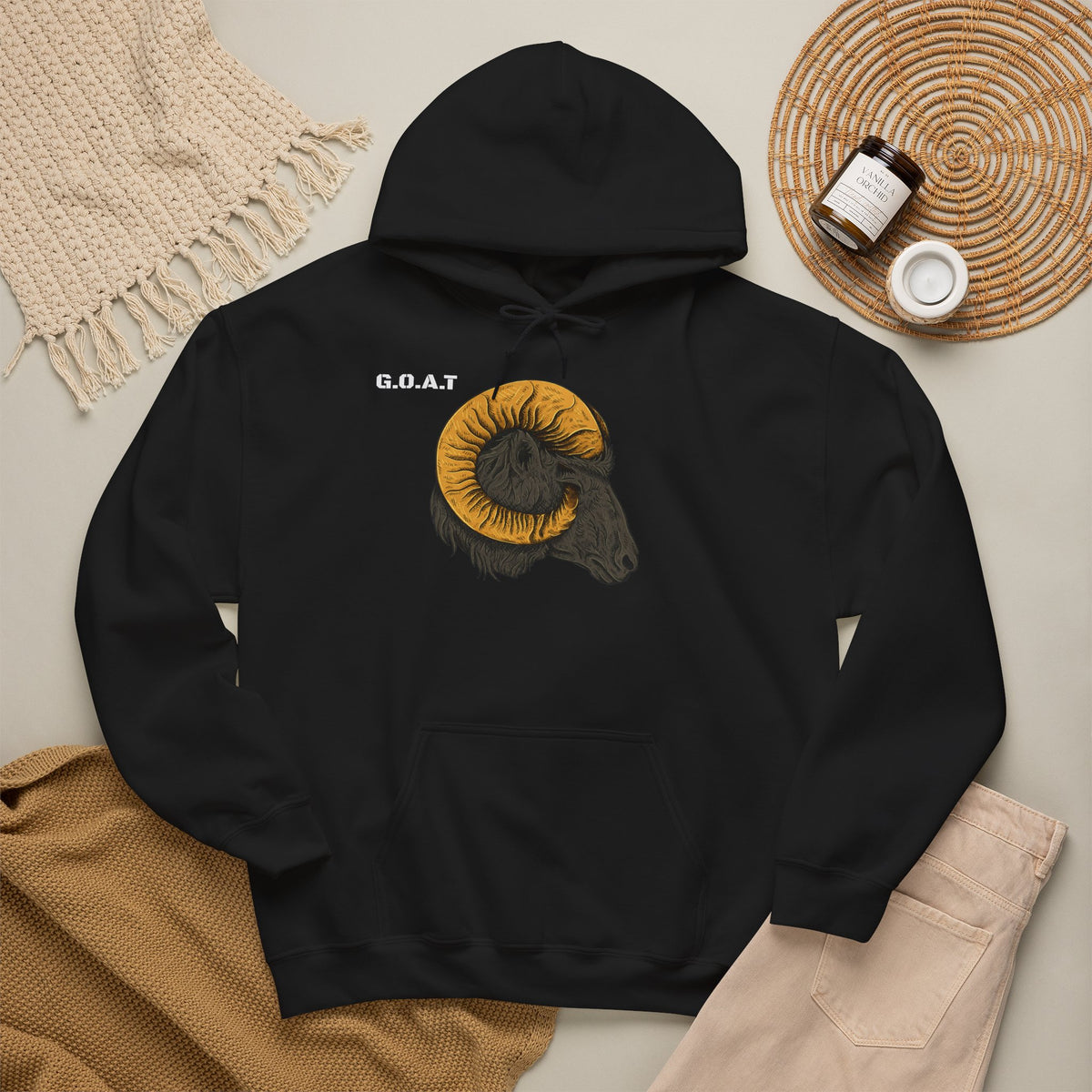 GOAT Head Goat Hoodie Premium Design SKIALFA Unisex
