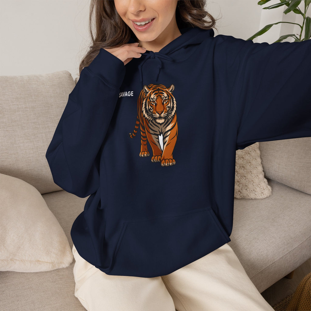 SAVAGE Tiger Hoodie Premium Design SKIALFA Unisex