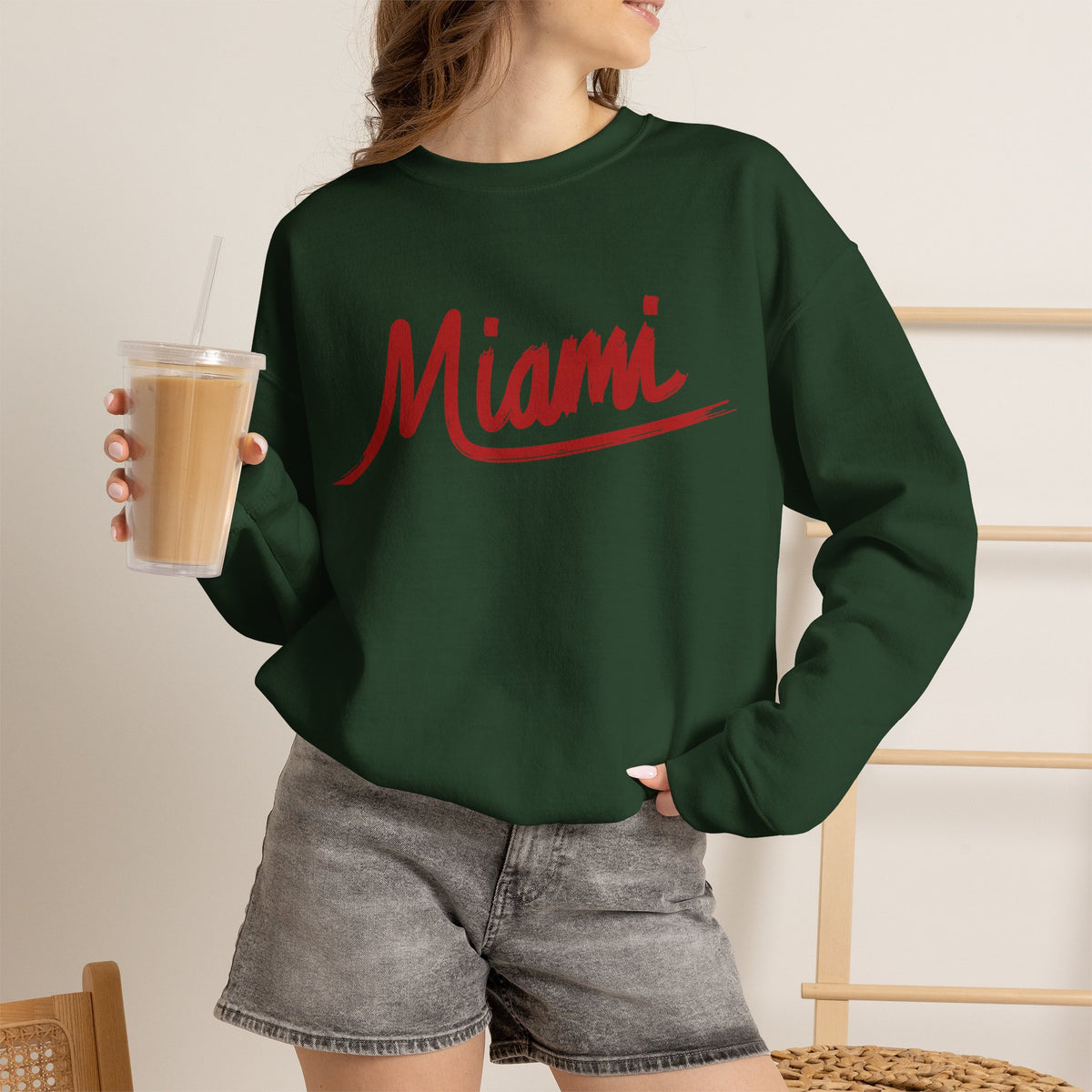 Miami Sweatshirt Premium Design SKIALFA Unisex