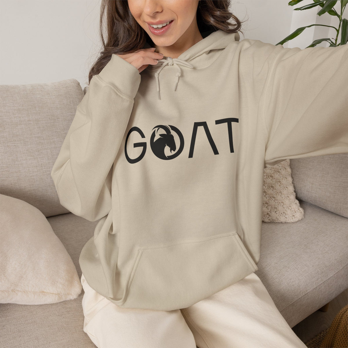 G.O.A.T. Hoodie Premium Design SKIALFA Unisex