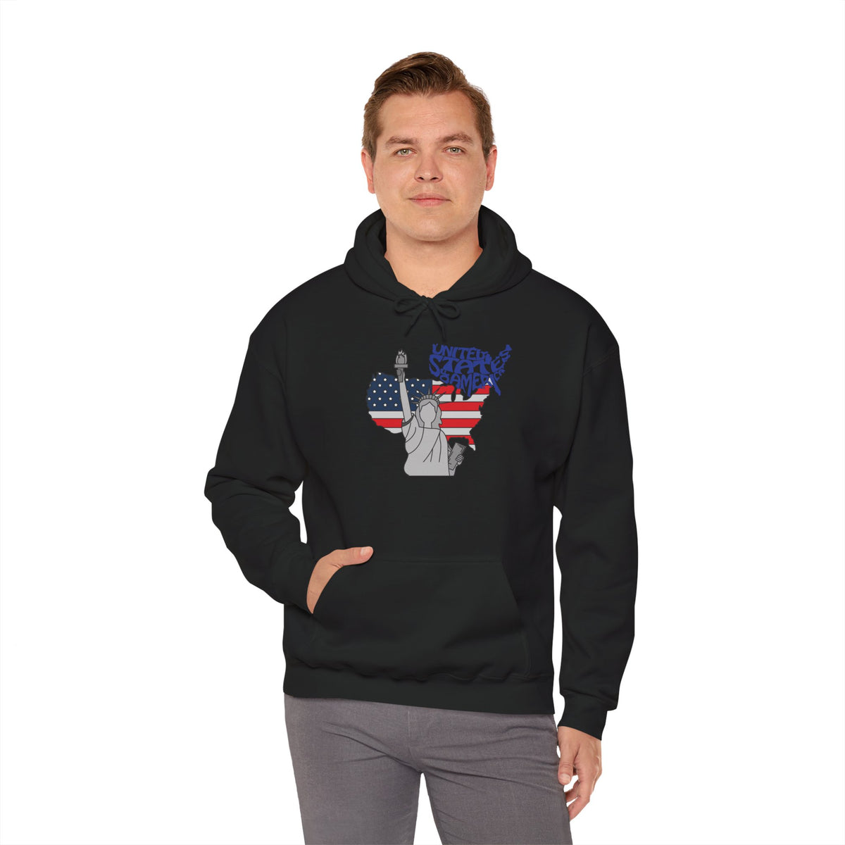 USA Flag Hoodie Premium Design SKIALFA Unisex