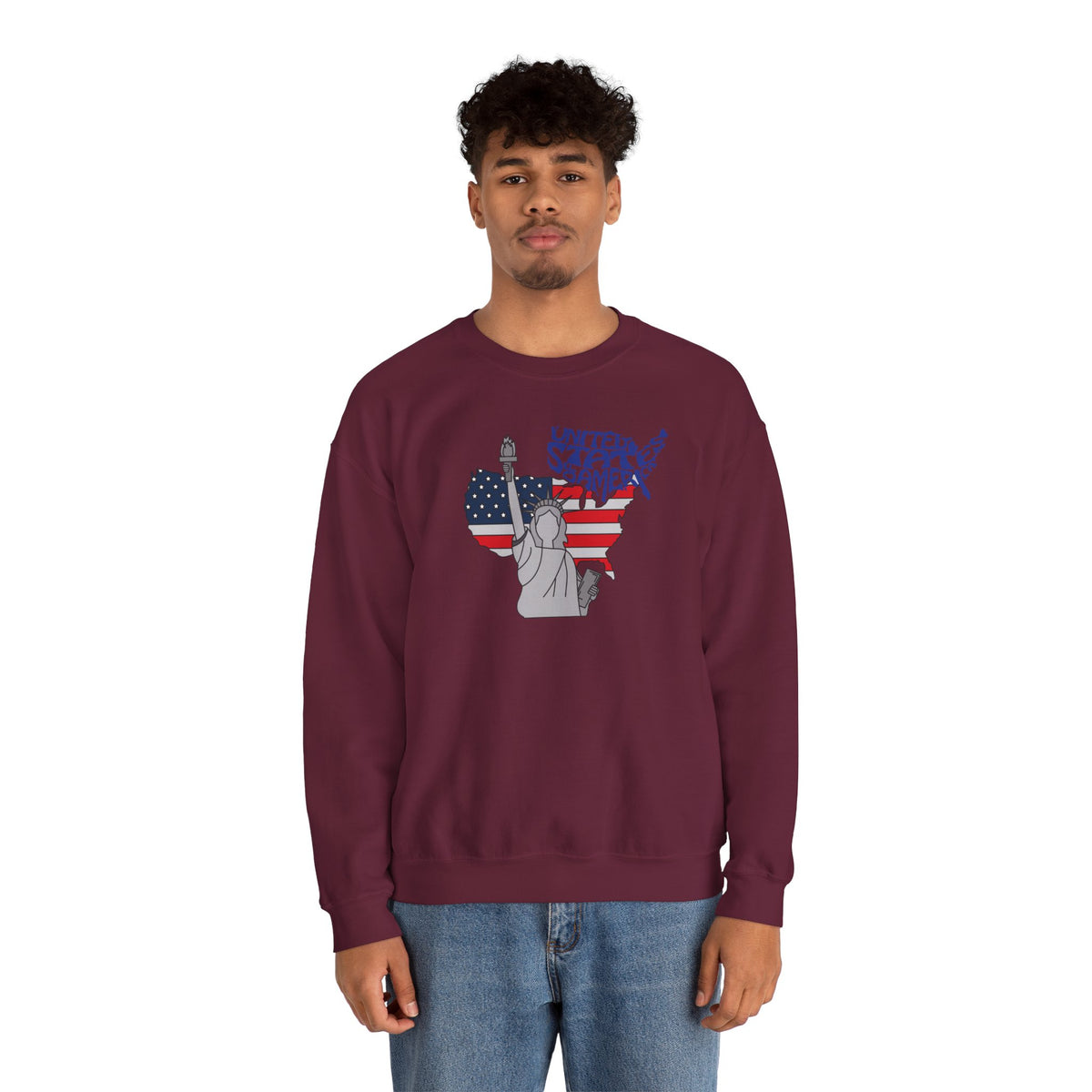 United States of America Sweatshirt Premium Design SKIALFA Unisex