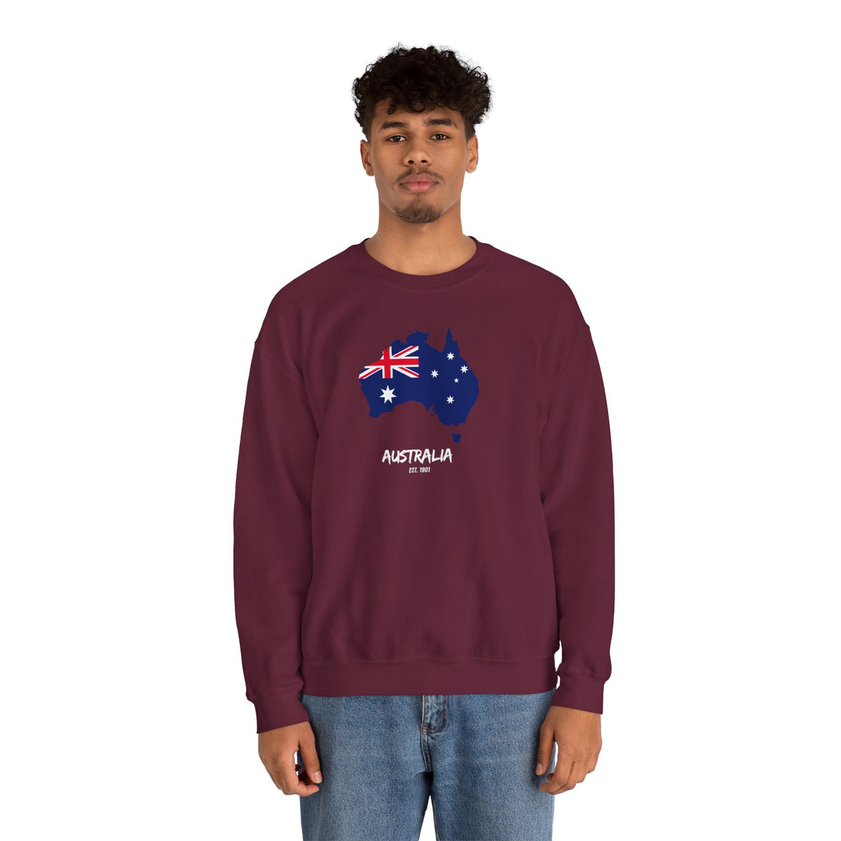 Australia Map Flag Sweatshirt Premium Design SKIALFA Unisex
