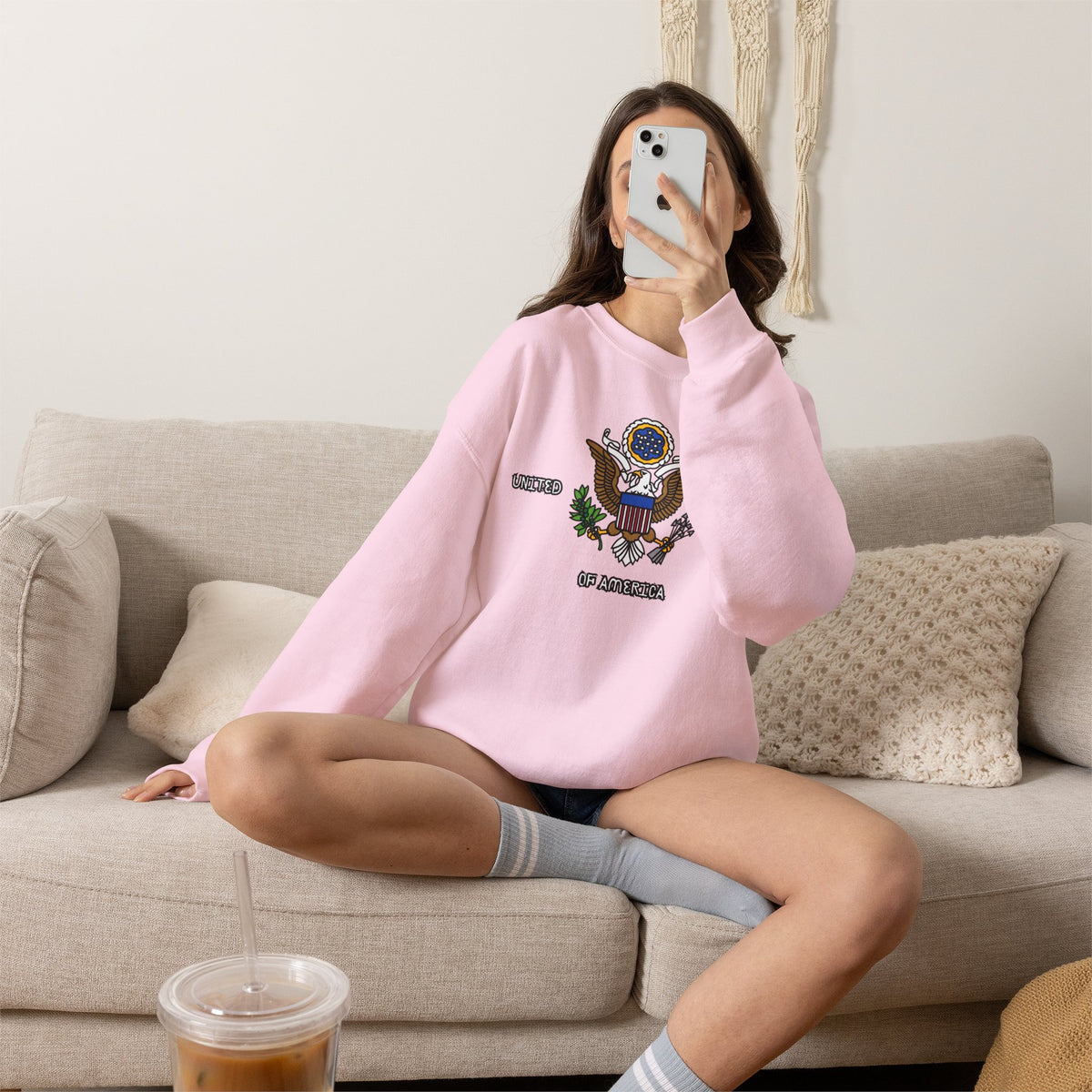 United States Sweatshirt Premium Design SKIALFA Unisex