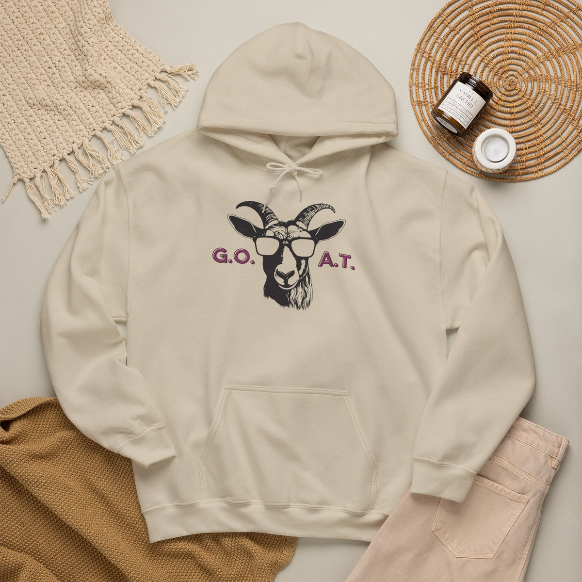 G.O.A.T. GOAT HEAD Hoodie Premium Design SKIALFA Unisex