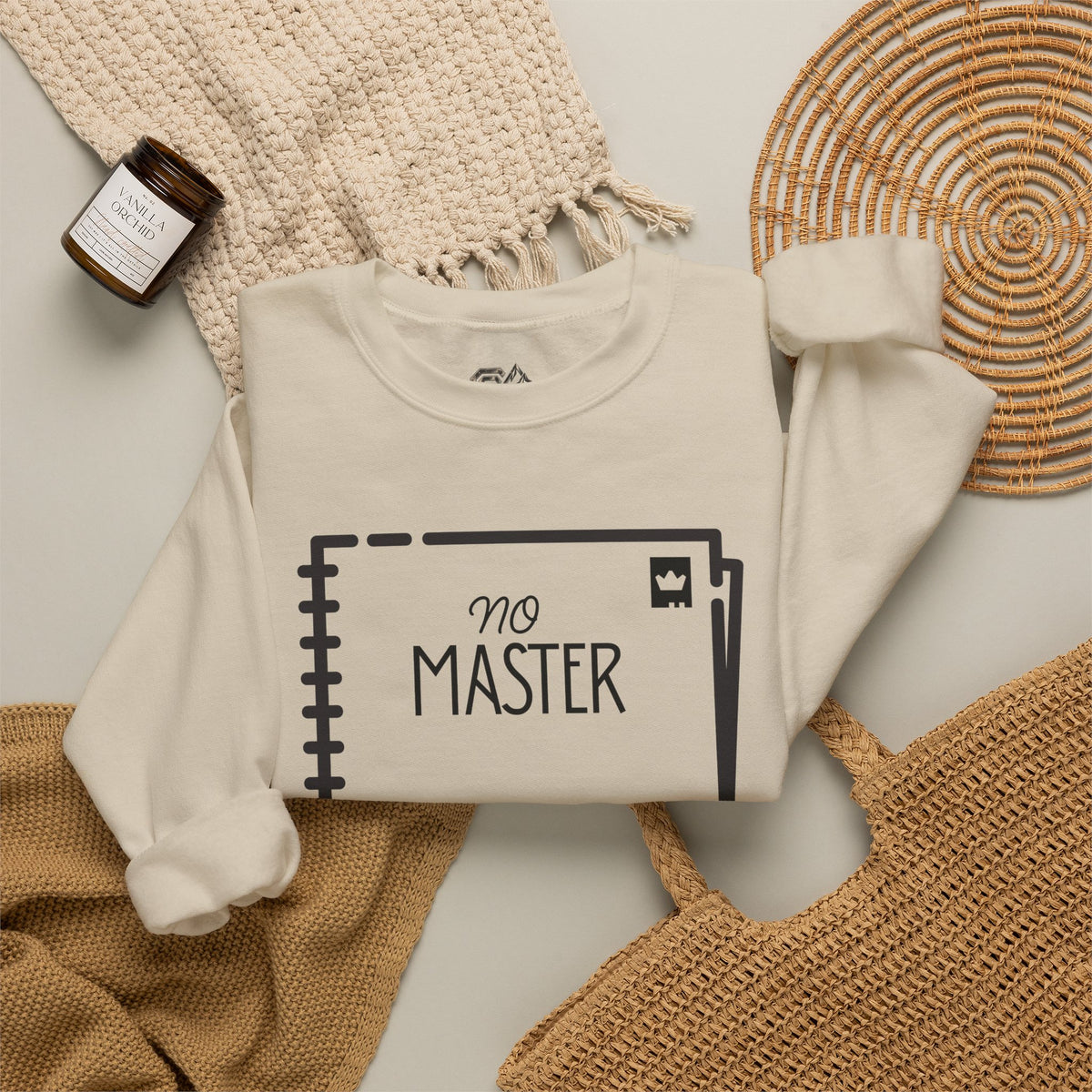 NO MASTER Sweatshirt Premium Design SKIALFA Unisex