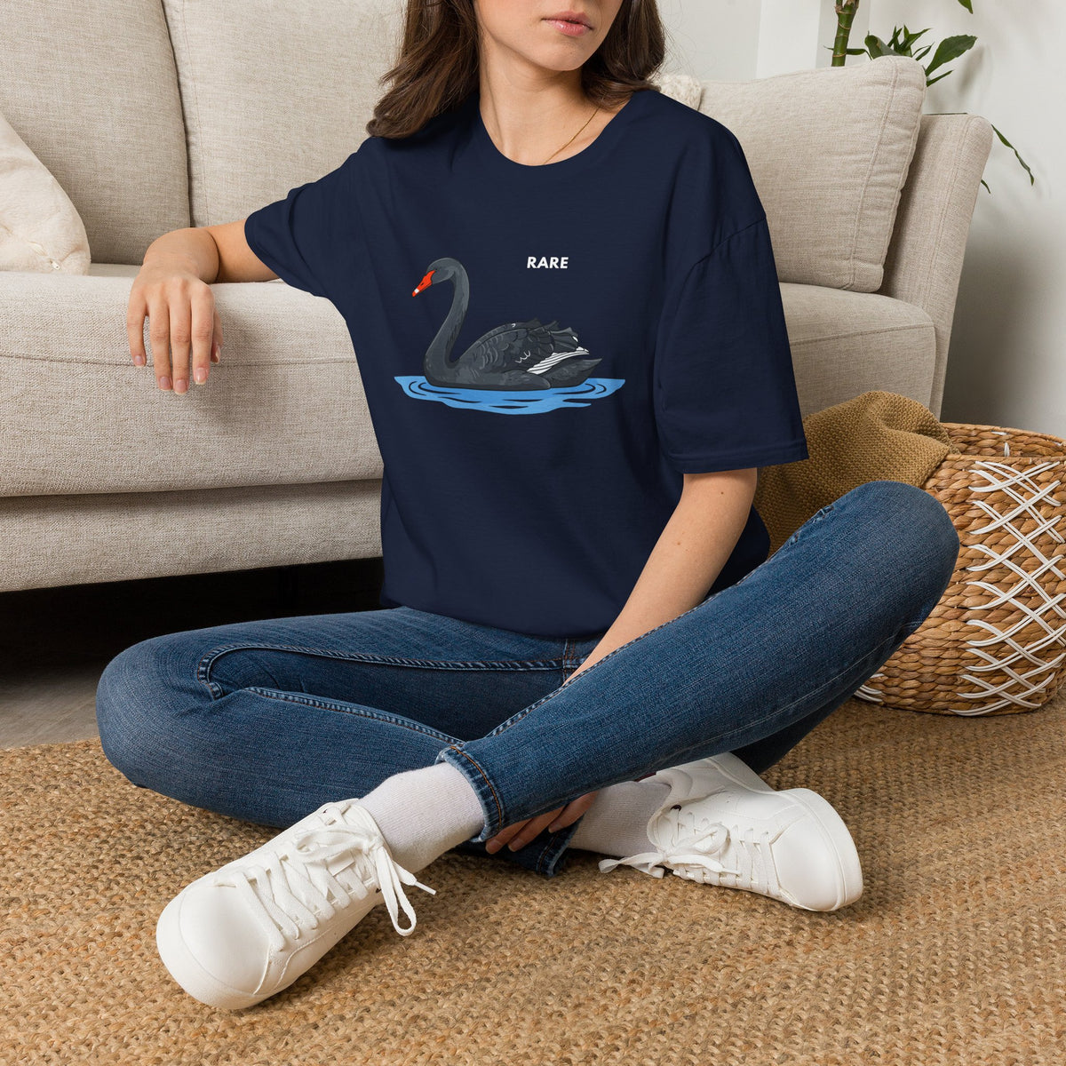 RARE Black Swan T-Shirt Premium Design SKIALFA Unisex