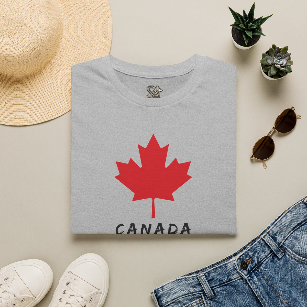 CANADA Leaf T-Shirt Premium Design SKIALFA Unisex