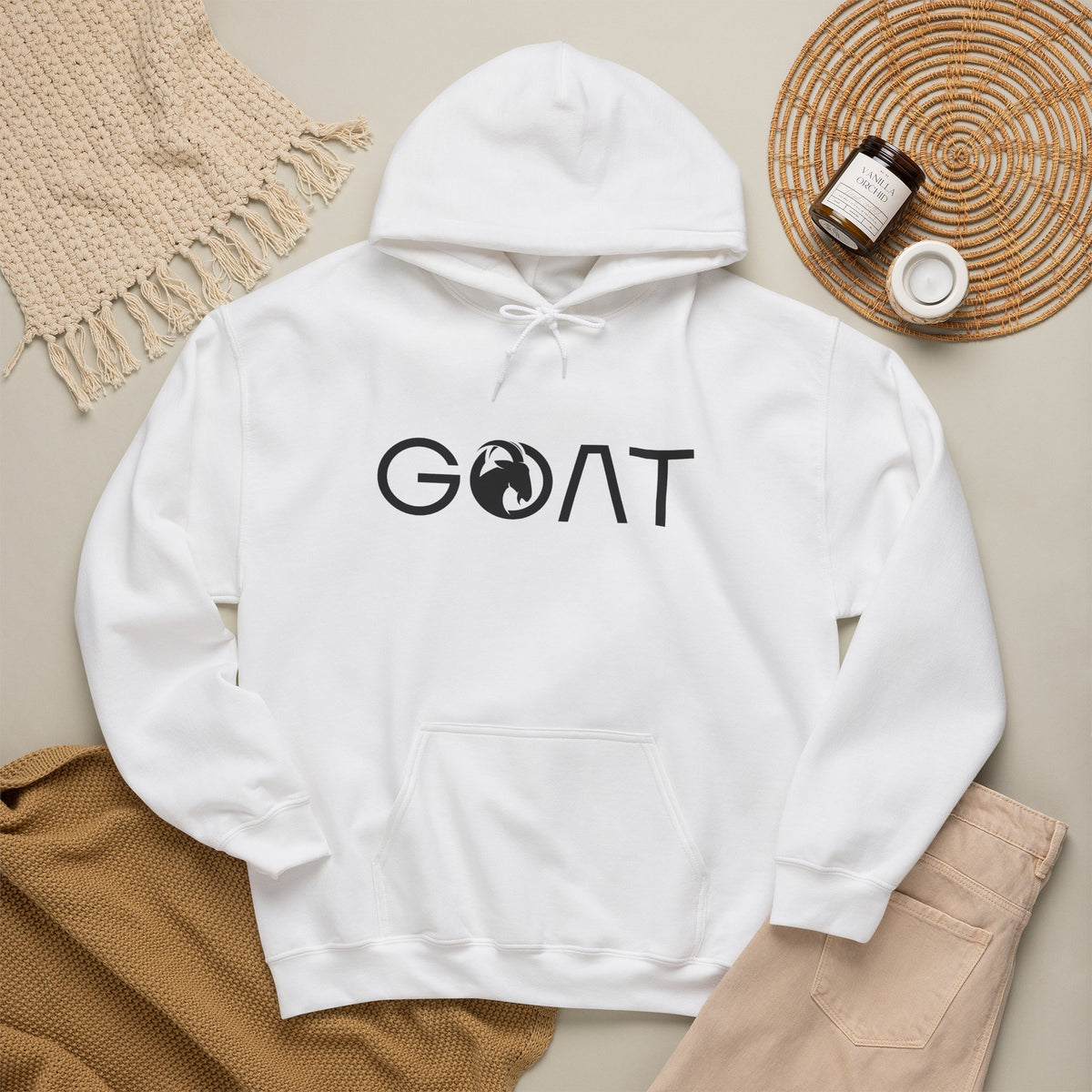 G.O.A.T. Hoodie Premium Design SKIALFA Unisex
