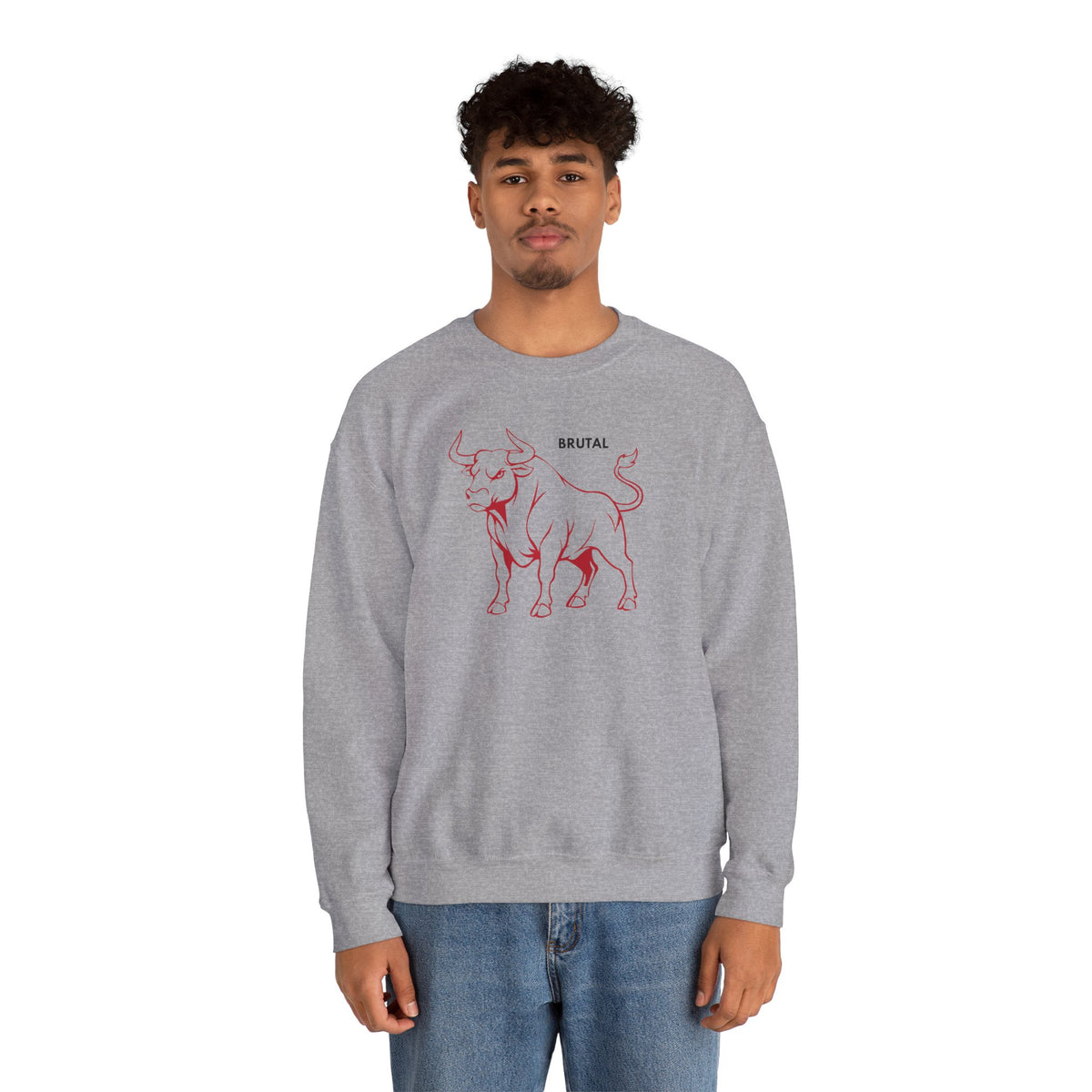 BRUTAL Bull Sweatshirt Premium Design SKIALFA Unisex
