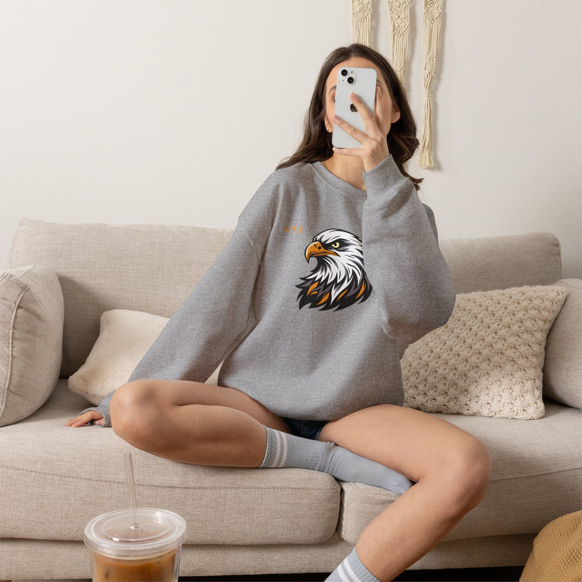 APEX Eagle Sweatshirt Premium Design SKIALFA Unisex