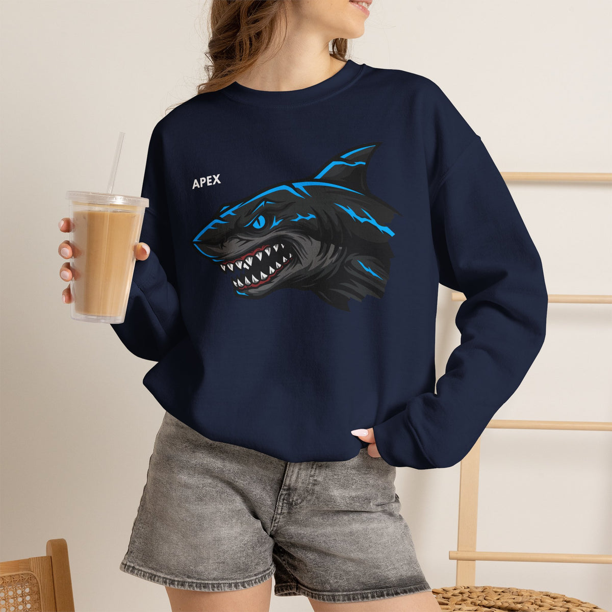 APEX Shark Sweatshirt Premium Design SKIALFA Unisex