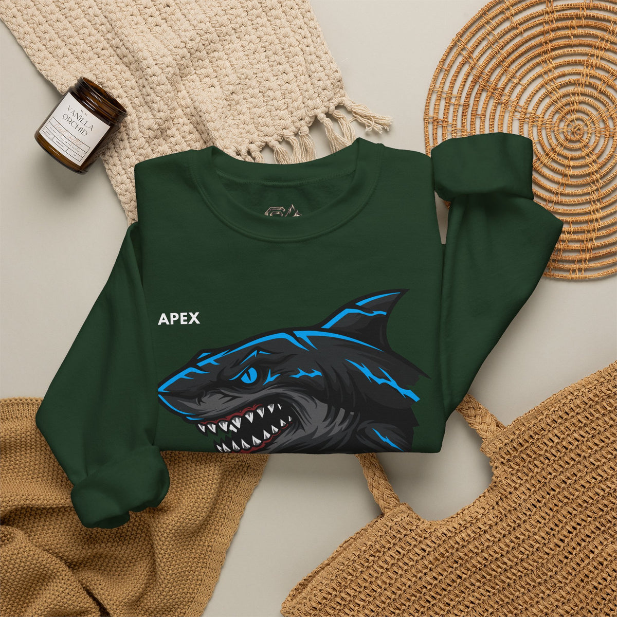 APEX Shark Sweatshirt Premium Design SKIALFA Unisex